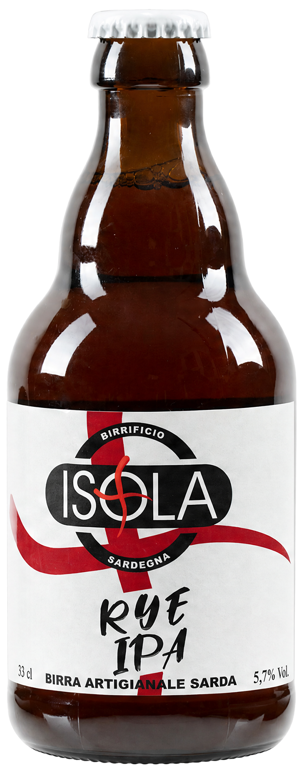 Bottiglia di birra artigianale Isola Rye IPA del Birrificio Isola