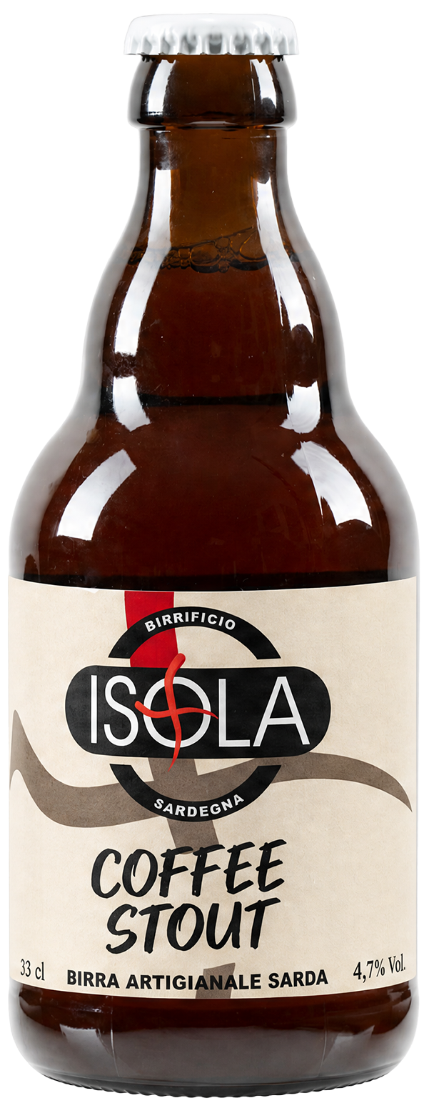 Bottiglia di birra artigianale Isola Coffee Stout del Birrificio Isola